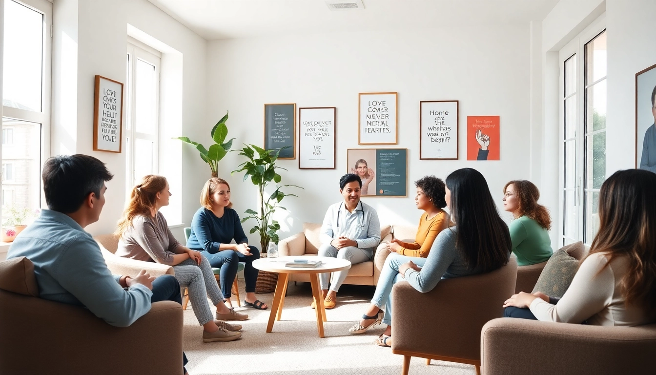 Engaging therapy discussion promoting mental health awareness among participants.