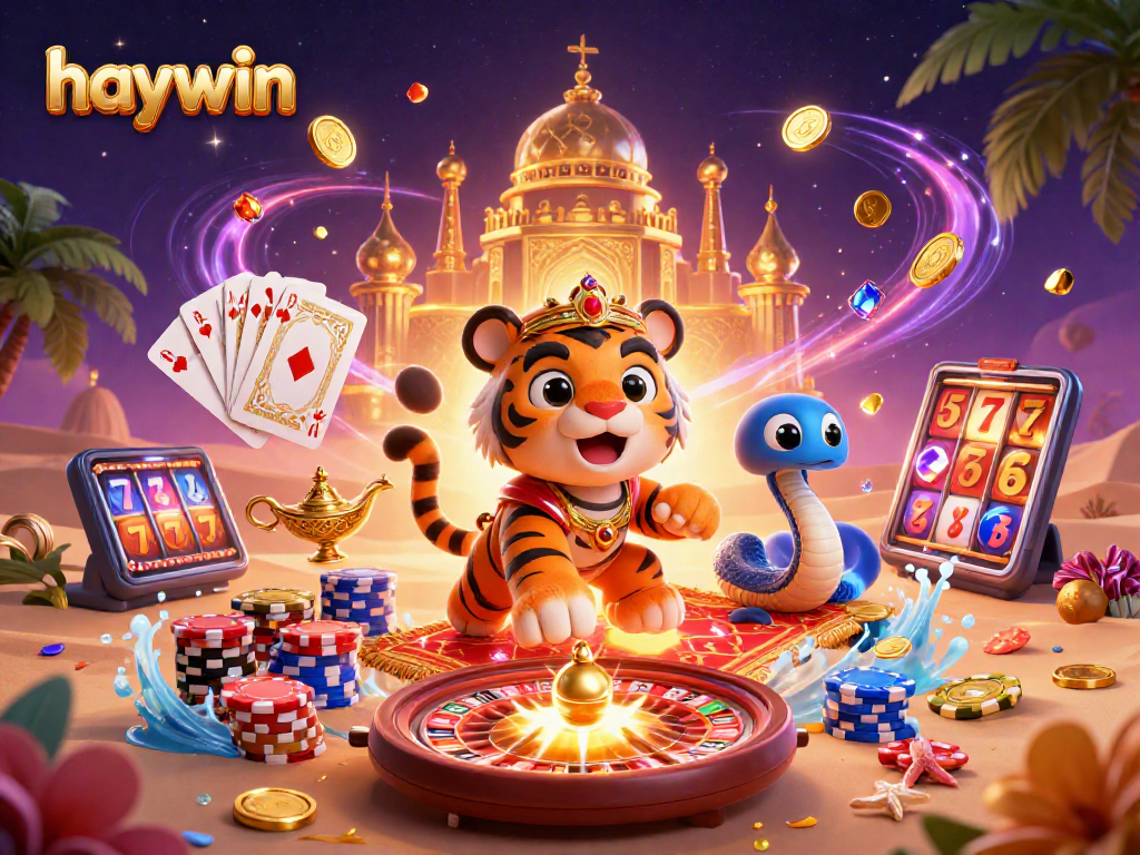 Experience immersive gaming with haywin's Arabian Nights-themed casino adventure featuring vibrant characters and games.