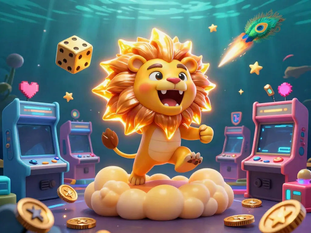 Engage at DW88 with a vibrant 3D animated casino scene featuring a roaring lion and dynamic game elements.