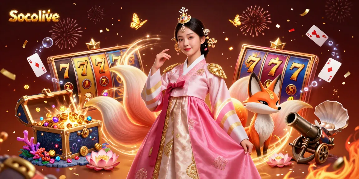 Socolive brings high-energy casino visuals to life with dynamic gaming elements and a vibrant composition.