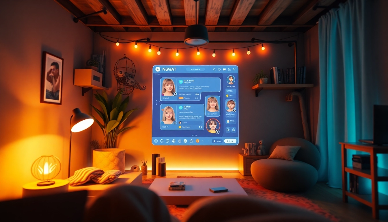Interactive NSFW chat interface showcasing AI characters for engaging conversations.