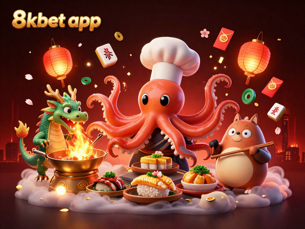 Win big with your favorite games using the engaging 8xbet app in this vibrant casino illustration.