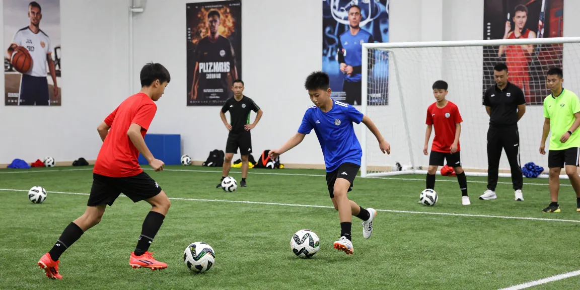 Fußball online kaufen: Hochwertige Bälle für Training mit jungen Spielern.