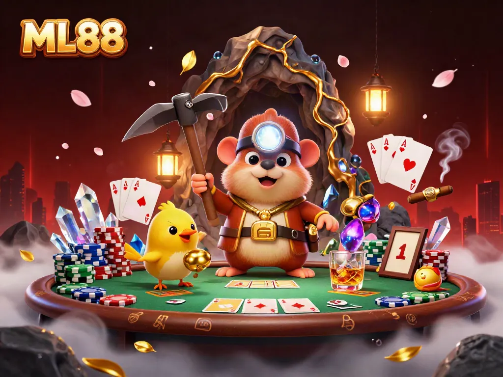 Experience thrilling gaming with ML88 as treasure hunter mole and canary discover riches.