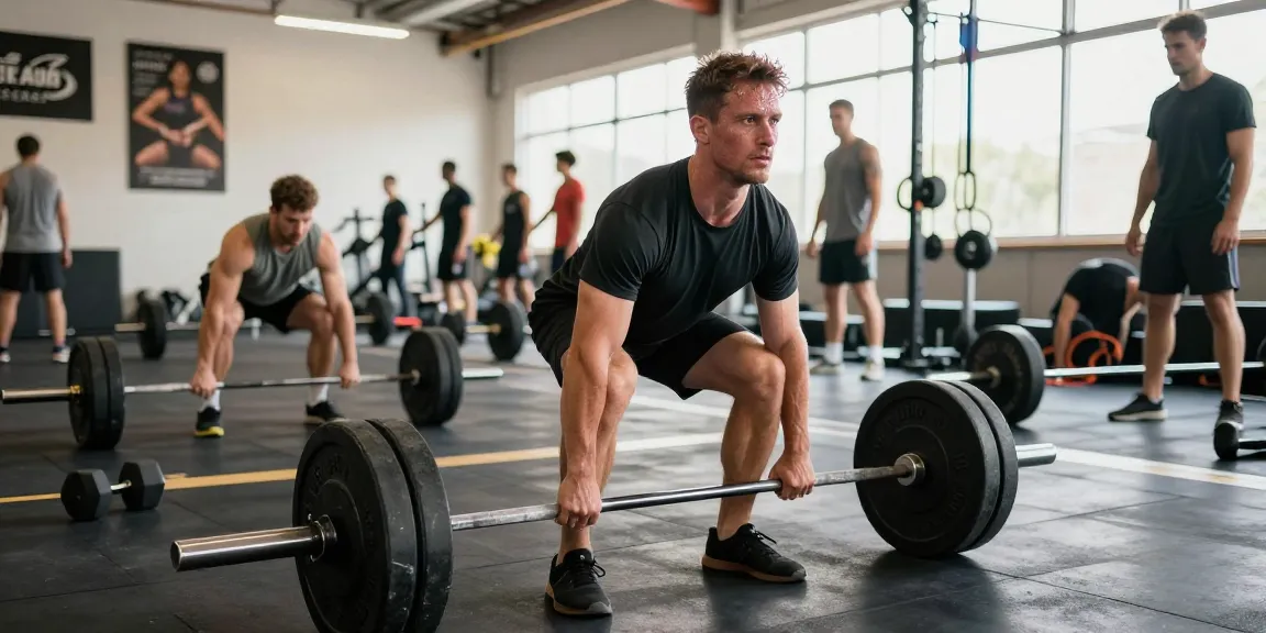 Prime Pharma Steroide in Aktion, während ein fokussierter Athlet in einem modernen Fitnessstudio Gewichte hebt.