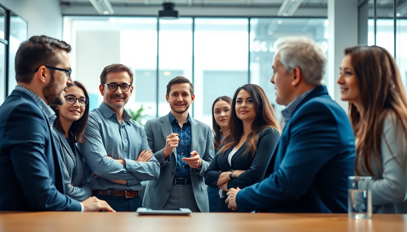 Headhunter IT interview setting with diverse candidates showcasing professionalism and engagement