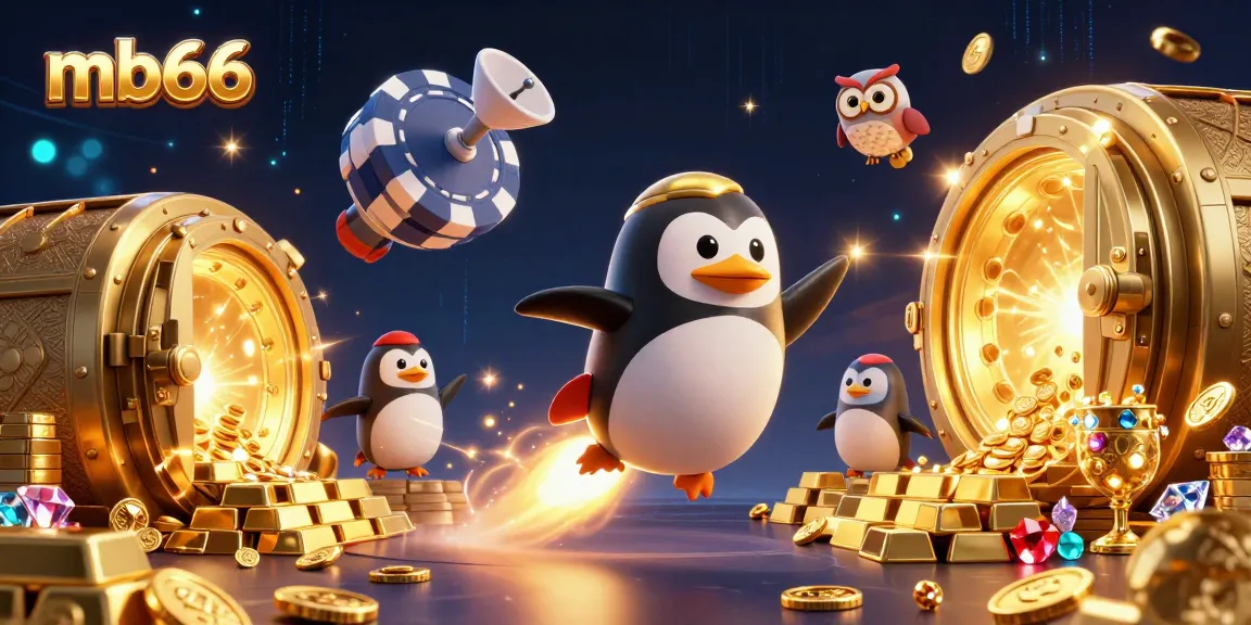 Experience thrilling adventures in mb66 with a golden penguin and dazzling casino treasures.